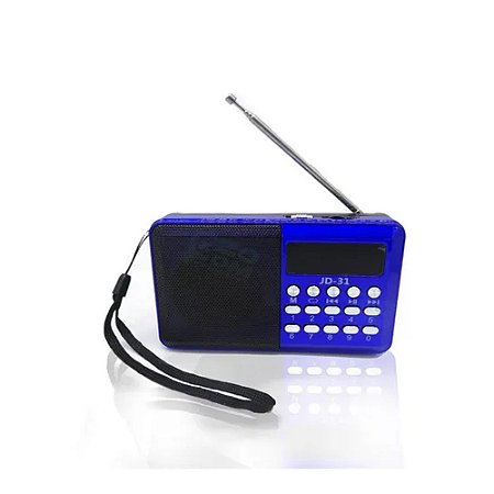 Rádio Portátil Altomex JD-31 TF/USB/FM Azul