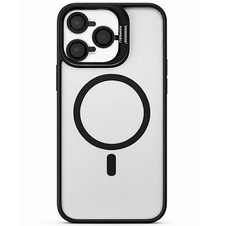 Capa Iphone 15  Pro Max Magnetic Transparente Preto