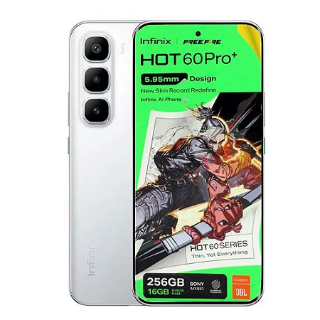 Smartphone Infinix Hot 60 Pro+ 16GB/256GB Prata Titânio
