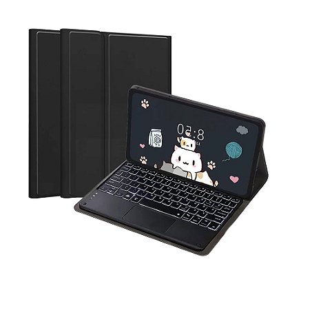 Capa com Teclado Bluetooth para Tablet Xiaomi Redmi Pad 2 Preto