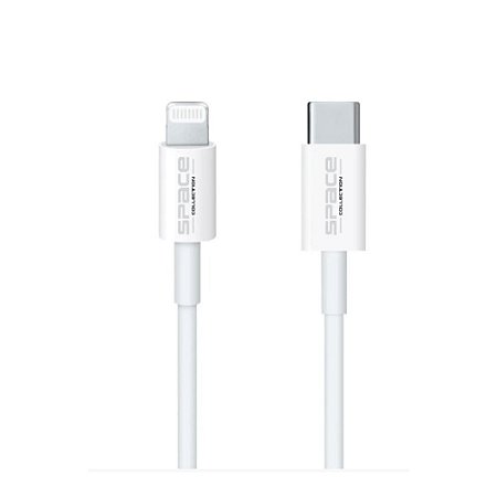 Cabo Worm Tipo-C X Lightning Space 1MT Branco