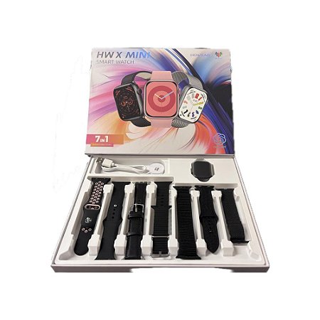 Smartwatch HW x Mini Howear 7 Pulseiras Preto