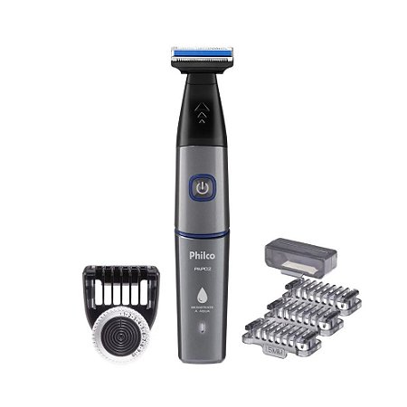 Aparador de Pelos Elétrico Philco PAP02 Bivolt Cinza