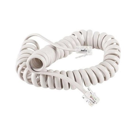 Cabo Espiral Telefone Mxt 1.8 Metros Branco