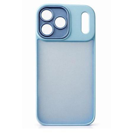 Capa Iphone 17 Pro Max  Super Cristal Azul Bebê