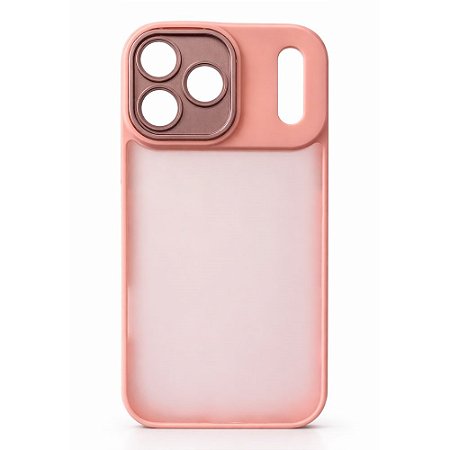 Capa Iphone 17 Pro Max  Super Cristal Rosa Bebê