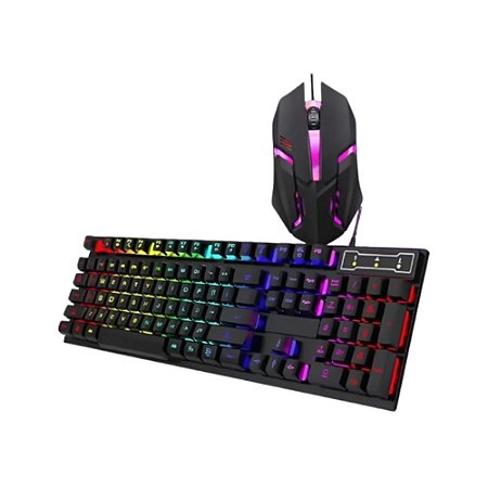 Kit Teclado e Mouse Essential Gamer Aitek AKT-G1713 RGB com Fio