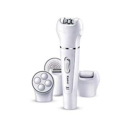 Kit de Beleza 5 em 1 Kemei M-KM-2199 Bateria 3W Branco