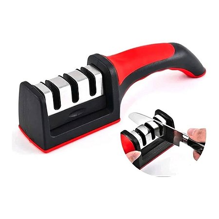 Afiador Facas Flex Gold XC-AF-01  Vermelho