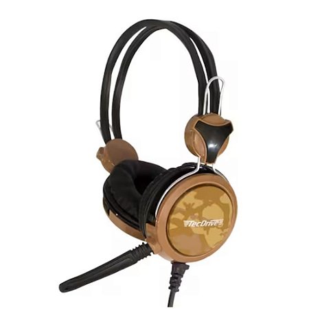 Headset Gamer TecDrive F5 com Fio Marron