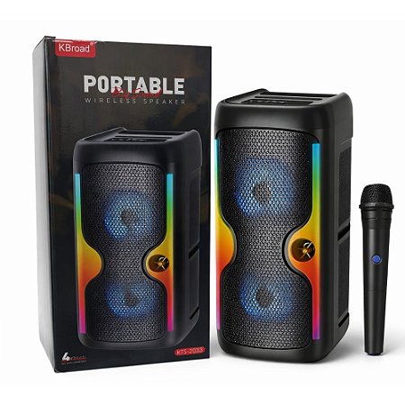 Caixa de Som Portátil Kbroad KTS-2033 12W Preto