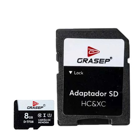 Cartão Memória Micro SD Grasep D-TF08 8GB