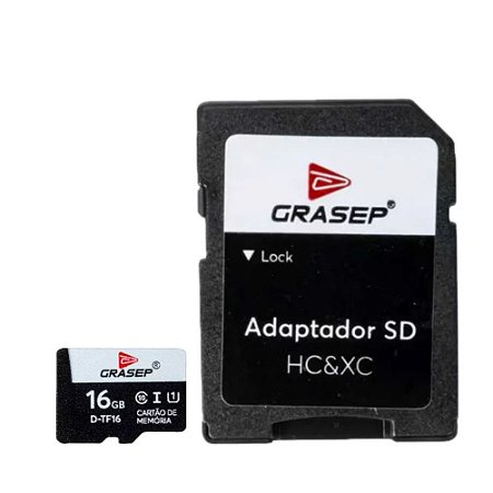 Cartão Memória Micro SD Grasep D-TF16 16GB