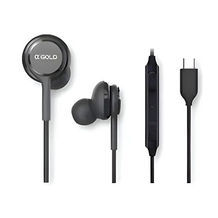 Fone Ouvido Auricular A'Gold FN-A61 Tipo-C Preto