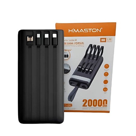 Carregador Portátil H'Maston YD-06 20.000mAh Preto