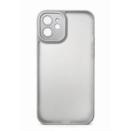 Capa Iphone 12  Super Cristal Cinza