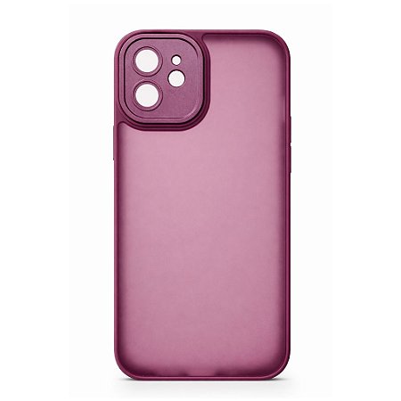 Capa Iphone 12  Super Cristal Vinho