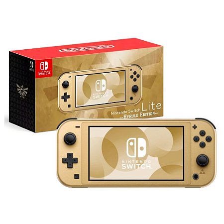 Video Game Nintendo Switch Lite Zelda Hyrule Edition Dourado