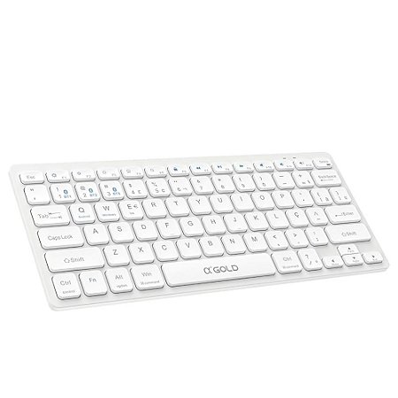 Teclado sem Fio Bluetooth A'Gold Plus TCD-05 Branco