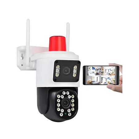 Câmera Ip Speed Dome It-Blue SC-B21 Lente Dupla 2 Antenas com Sirene