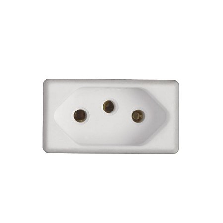 Tomada 2P+T Tramontina 57115040 10A/250V Branca