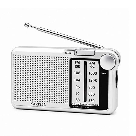 Rádio Kapbom KA-3323 2 Faixas AM/FM 3W Cinza