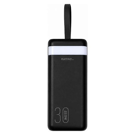 Carregador Portátil Eletro Mex EL-2989  30000mAh Preto