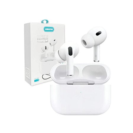 Fone Ouvido Bluetooth Kimaster TWS350 Cancelamento Ruído Branco