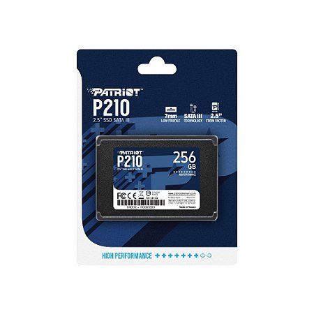 Memória SSD 256GB Patriot SATA III P210S256G25