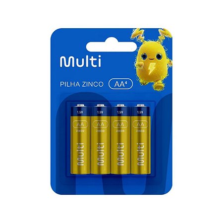 Pilha Zinco AA PZ001 Multi com 4