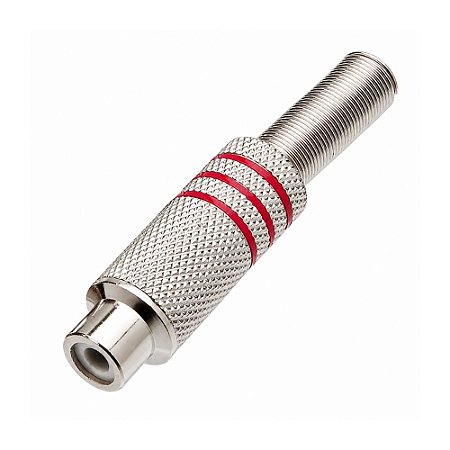 Plug RCA Metal Com Mola