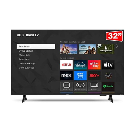 Smart Tv AOC 32" 32S5155/78G DLED Roku