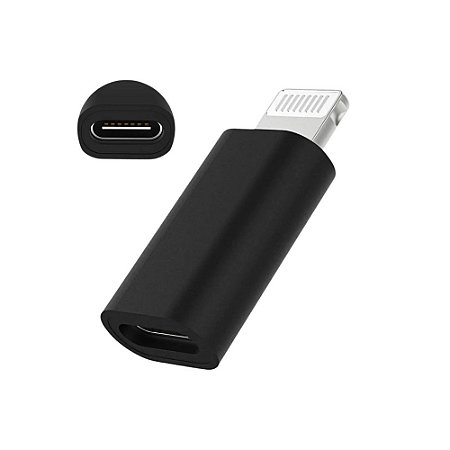 Adaptador Tipo-C x Lightning OTG-1 Preto
