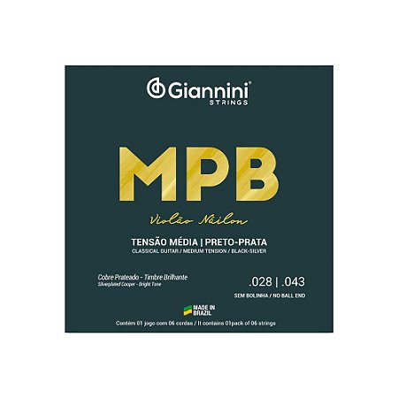 Encordoamento Violão Giannini Nylon MPB GENWBS