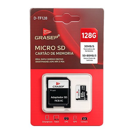 Cartão Memória Micro SD Grasep D-TF128 128GB