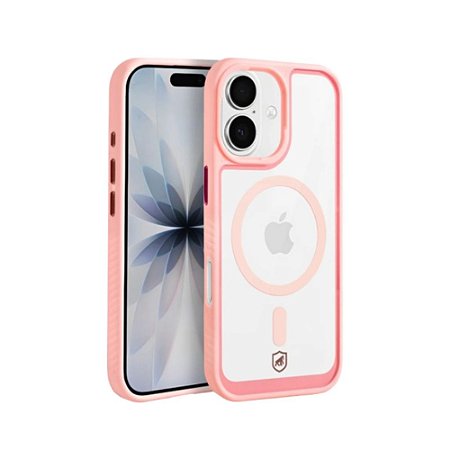 Capa Magsafe Transparente Iphone 17 Gshield Wave GS-12580 Rosa