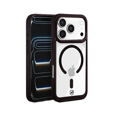 Capa Magsafe Transarente Iphone 17 Pro Gshield Wave GS-12578 Preto