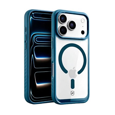 Capa Magsafe Transarente Iphone 17 Pro Gshield Wave GS-14260 Azul