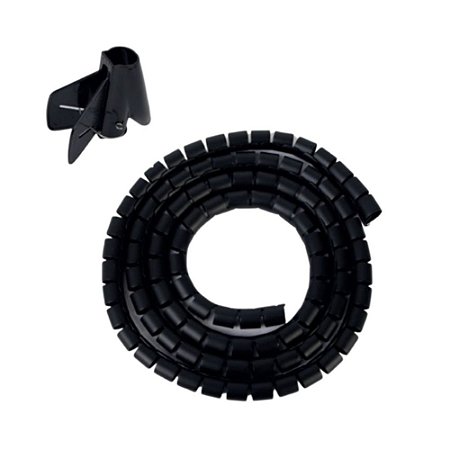 Organizador Cabo Espiral Startools SR0529 Preto 2 Metros Com Aplicador