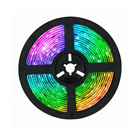 Fita Led RGB USB Kapbom KAP-5050P 5 Metros Controlado por Aplicativo