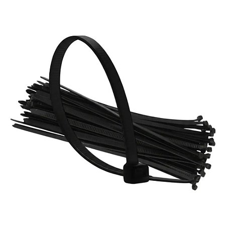 Abraçadeira Nylon Thompson 3,6x200 Milímetros Com 100 Preta