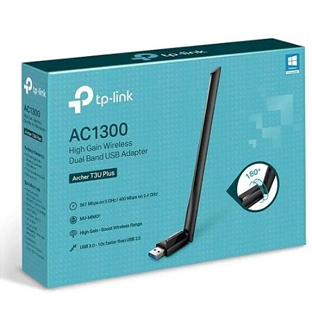 Adaptador Wireless Tp-Link T3U Plus AC1300