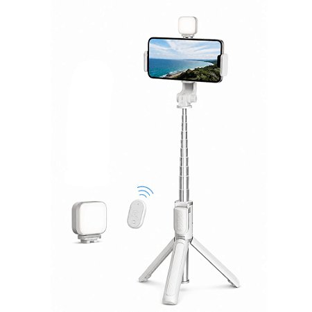 Tripé Celular Selfie Kapbom KA-ZP106 sem Fio com Luz Branco
