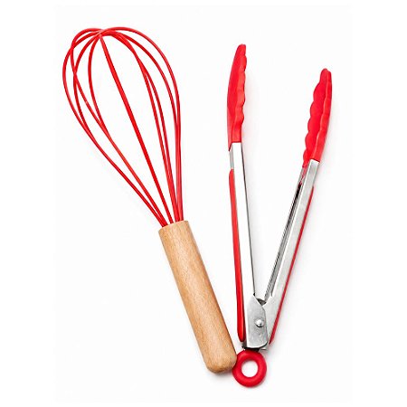 Kit Utensílios Silicone Nix House NX349 7 Peças Vermelho