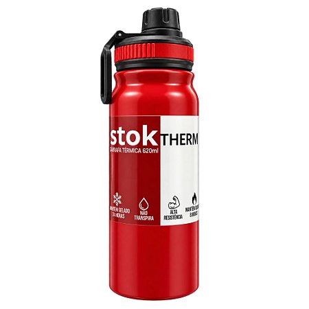 Garrafa Térmica Istok Polar Parede Dupla 620ML Vermelho