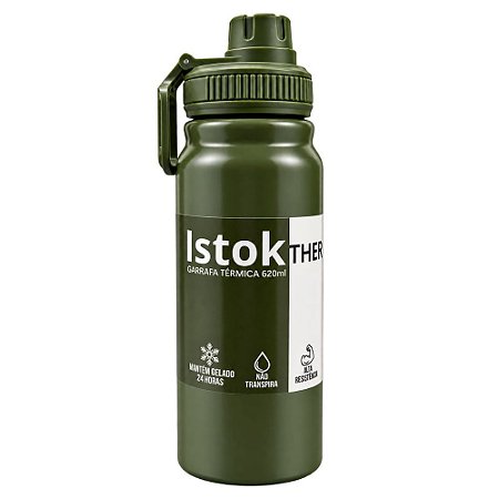 Garrafa Térmica Istok Polar Parede Dupla 620ML Verde