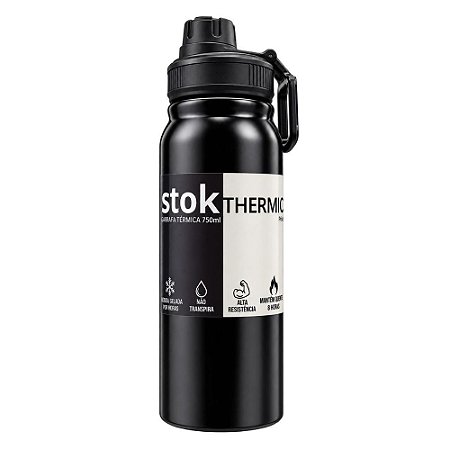 Garrafa Térmica Istok Polar Parede Dupla 750ML Preto