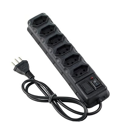 Filtro Linha 6 Tomadas Eletro GM Bivolt 85CM Preto
