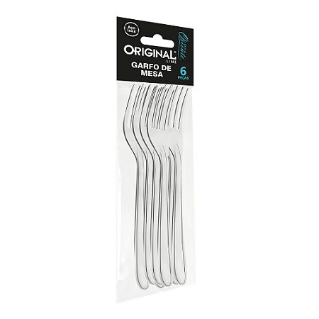 Kit Garfo Original Line em Aço Inox 6 Peças