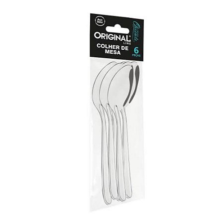 Kit Colher Original Line SL0158D em Aço Inox 6 Peças